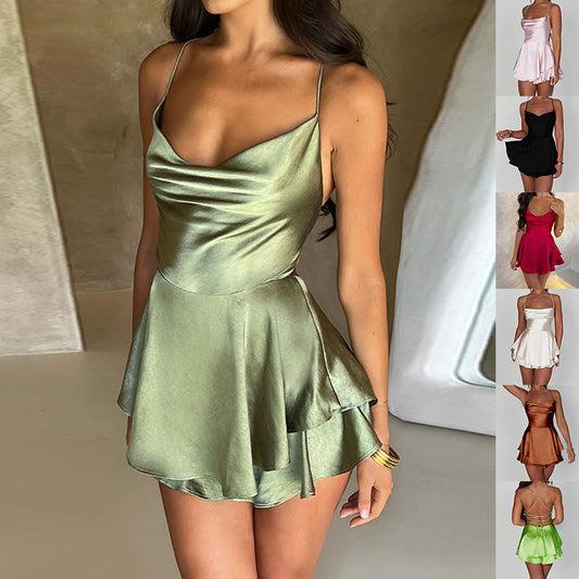 Suspender A-Line Dress
